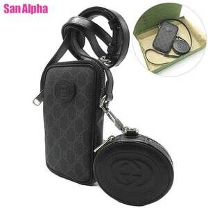 Gucci Interlocking GG Supreme Bag crossbody shoulder Black